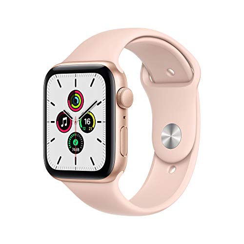 Nuevo Apple Watch SE (GPS, 44 mm) Caja de Aluminio en Oro - Correa Deportiva Rosa Arena Nuevo Apple Watch SE (GPS, 44 mm) Caja de Aluminio en Oro - Correa Deportiva Rosa Arena