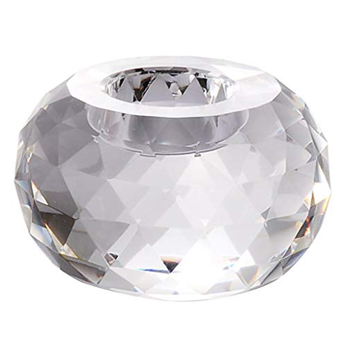 NYKK Portavelas Titular de Cristal Redondo de Cristal de la Vela, romántico Pequeño candelero Aroma sostenedor de Vela for decoración de la Boda y la decoración del hogar, Adecuado for # 40 Té Cera NYKK Portavelas Titular de Cristal Redondo de Cristal de la Vela, romántico Pequeño candelero Aroma sostenedor de Vela for decoración de la Boda y la decoración del hogar, Adecuado for # 40 Té Cera