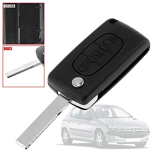 OcioDual Carcasa Llave Mando de 3 Botones Faro CE0523 HU83 para Peugeot 206 207 306 307 308 407 607 806, Citroen C2 C3 C4 C5 C6 OcioDual Carcasa Llave Mando de 3 Botones Faro CE0523 HU83 para Peugeot 206 207 306 307 308 407 607 806, Citroen C2 C3 C4 C5 C6