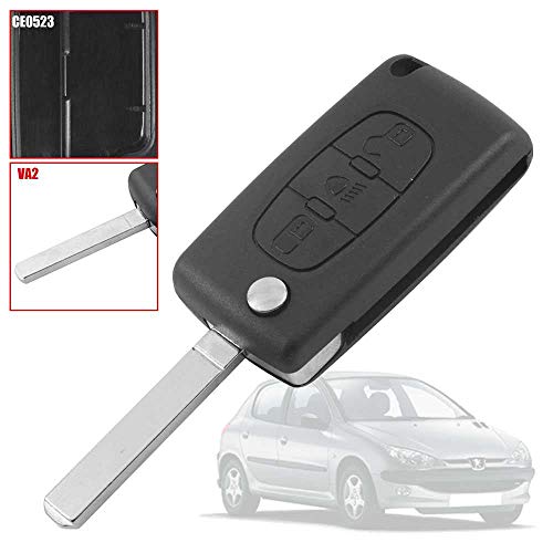 OcioDual Carcasa Llave Mando de 3 Botones Faro CE0523 VA2 para Peugeot 206 207 306 307 308 407 607 806, Citroen C2 C3 C4 C5 C6 OcioDual Carcasa Llave Mando de 3 Botones Faro CE0523 VA2 para Peugeot 206 207 306 307 308 407 607 806, Citroen C2 C3 C4 C5 C6