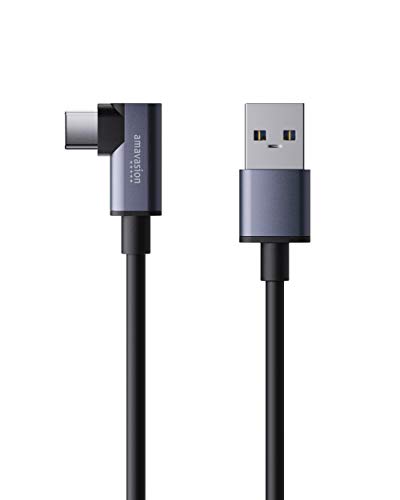 Oculus Link Cable 5m/16ft, Amavasion USB a USB C Cable para Transferencia de Datos de 5Gbps Alta Velocidad y Carga Rápida Compatible con Oculus Quest 2 y Quest - Gafas de realidad virtual