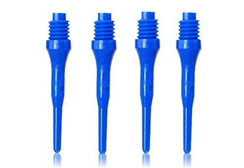 OLYMPOO- 1000 Puntas de Dardos Profesionales de plástico para Diana electrónica - 2 Ba Rosca pequeña - Puntas de Dardos Hechas de plástico (Azul)