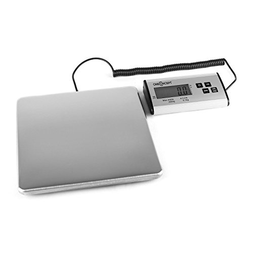 oneConcept Marketee balanza digital para paquetes hasta 200kg 27x27 cm (Báscula digital de precisión, intervalos de 100gr, función conteo y tara, apto funcionamiento a pilas) oneConcept Marketee balanza digital para paquetes hasta 200kg 27x27 cm (Báscula digital de precisión, intervalos de 100gr, función conteo y tara, apto funcionamiento a pilas)