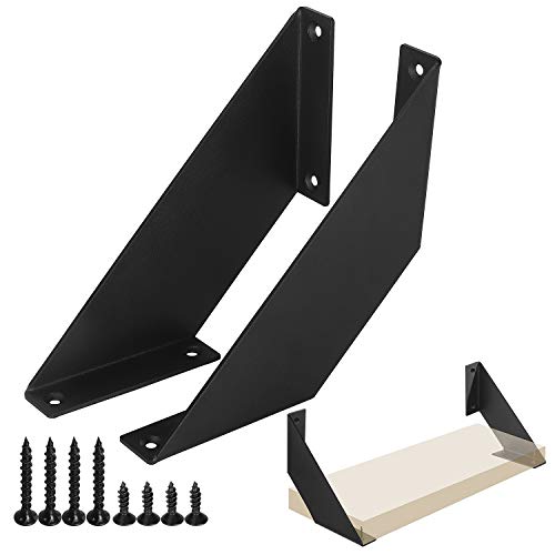 Par de soportes para herrajes flotantes de estantería Hierro resistente, soporte de estantería industrial, 15 cm Par de soportes para herrajes flotantes de estantería Hierro resistente, soporte de estantería industrial, 15 cm