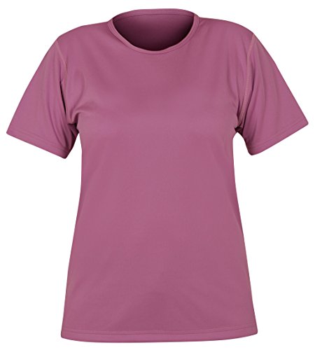 Paramo Directional Clothing Systems Cambia de Manga Corta Cuello Redondo T-Shirt de la Mujer, Mujer, Cambia Short Sleeved Crew Neck, Pink Clover, Large