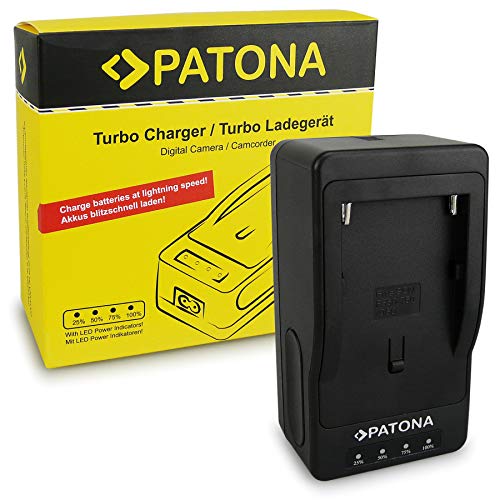 PATONA Turbo Cargador para NP-F970, NP-F960, NP-F550 Batería Compatible con Sony Camaras, Yongnuo Neewer luz de Video o Monitor