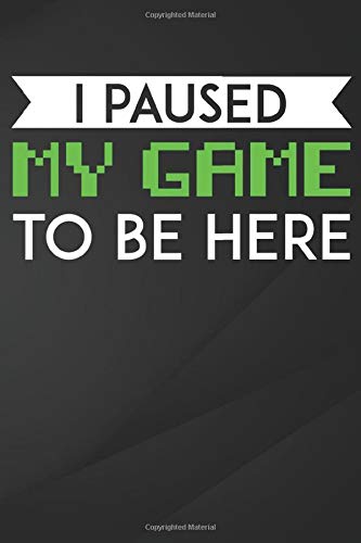 Paused: I  My Game To Be Here Notebook, Journal for Writing, Size 6" x 9", 164 Pages