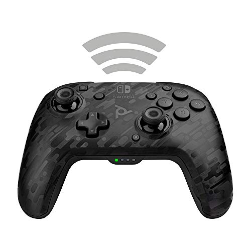 PDP Gaming - Mando Faceoff Wireless Deluxe Con Licencia Oficial Nintendo Switch (Camuflaje Negro) (Nintendo Switch)