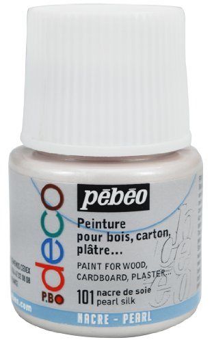 Pébéo 285101 101 Pearl Silk - Pintura acrílica (45 ml), Color Blanco Perla Pébéo 285101 101 Pearl Silk - Pintura acrílica (45 ml), Color Blanco Perla