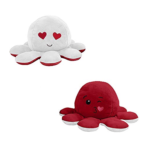 Peluche De Pulpo Reversible, Bonitos Juguetes De Peluche MuñEco Vibrante De Doble Cara El Pulpo Reversible Original De Felpa Bonitos Juguetes Peluche NiñOs MuñEco Pulpo Lindo Regalo Para Adultos (T)