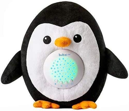 Peluche Para Bebé Pingüino - Máquina de Ruido Blanco – Luz quitamiedos infantil – Regalo para Bebé Niña - Regalo de Baby Shower - Calmante del Sueño – Regalo para Recién Nacido