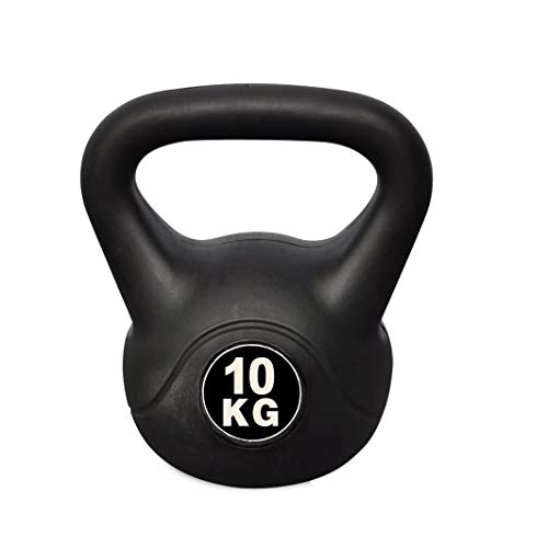 Pesa rusa Kettlebell Fitness de 10 KG en PVC con arena y mango anti-roces