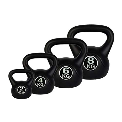 Pesa Rusa Kettlebell recubierta de Goma 2kg-14kg | Entrenamiento Fitness en casa (12 kg)