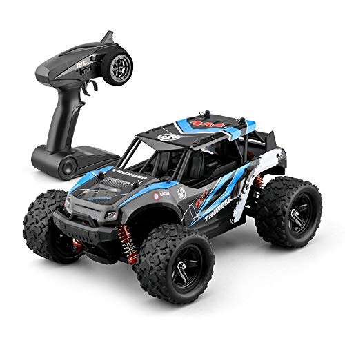 PETRLOY Nuevos miembros Coches RC, 4WD de cuatro unidades del vehículo eléctrico fuerte Suspensión amortiguadora de golpes escalada de coches de radio control 2.4G Buggy 1: 18 Escala de control remoto