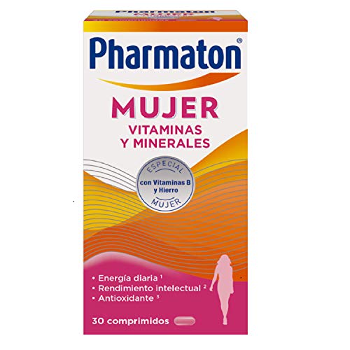 Pharmaton | Multivitaminas | Energía diaria | Mujer 30 comprimidos | Ayuda a las mujeres a mantener su vitalidad cada día Pharmaton | Multivitaminas | Energía diaria | Mujer 30 comprimidos | Ayuda a las mujeres a mantener su vitalidad cada día