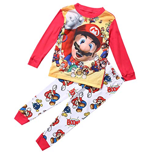 Pijama de Super Mario para niños de 1 a 7 años Multicolor Multicolor 4-5 Años