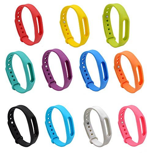 PINHEN Repuesto para Xiaomi Band 1 1S Correa - Banda de Repuesto Pulsera para Xiaomi Mi Band 1 1S/ Pokemon Go Go-Tcha (11pcs Set)