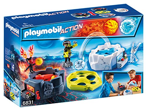 Playmobil Fire & Action- Action Playmobil Lanzador de Hielo con Tres Bolas Playsets de figuras de juguete, Multicolor (6831)