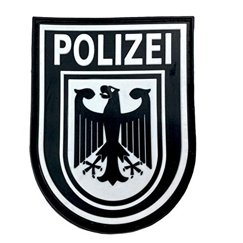 Polizei Police - Parche de PVC con diseño de águila alemana, color negro