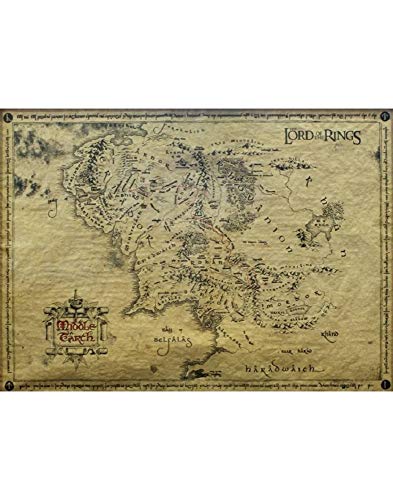 Póster de «El Señor de los Anillos» de GB Eye, Mapa pergamino, 65 x 3.5 x 3.5 cm