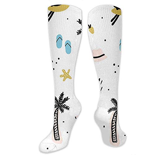 PPPPPRussell Novelty Socks Modello senza cuciture con elementi estivi Calzini creativi per signore, ragazze, ragazzi, calze divertenti per corsa, sport, viaggi, tutti i giorni [8,5X50 Cm]
