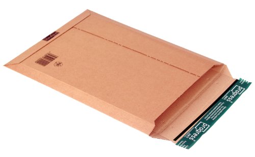 progressPACK Premium PP W01.08 - Sobre rígido para envío (DIN A3, 335 x 500 x hasta 50 mm, 25 unidades, cartón ondulado), color marrón