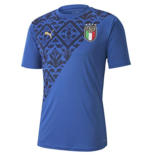 PUMA FIGC Stadium Home Jersey Camiseta, Hombre, Team Power Blue Team Gold, S PUMA FIGC Stadium Home Jersey Camiseta, Hombre, Team Power Blue Team Gold, S