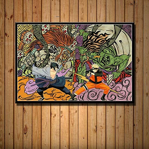 Puzzle 1000 Piezas Naruto Shippuden Anime japonés clásico Arte de Lucha Pintura del Norte de Europa en Juguetes y Juegos Educativo Divertido Juego Familiar para niños adultos50x75cm(20x30inch)