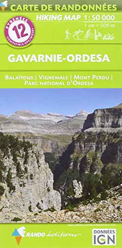 Pyrénées carte 12 Gavarnie - Ordesa 1 : 50 000: Carte de Randonnées (CARTES PYRENEES - 1/50.000)