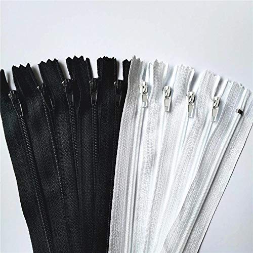 Qingn-Cremallera, 20pcs 3# Cremallera de Bobina de Nylon Cerrada, Proceso de Costura a Medida de 20 Colores #, (3-10 Pulgadas) 7.5-25 cm, Accesorios (Color : Black and White, Size : 12.5cm 20pcs) Qingn-Cremallera, 20pcs 3# Cremallera de Bobina de Nylon Cerrada, Proceso de Costura a Medida de 20 Colores #, (3-10 Pulgadas) 7.5-25 cm, Accesorios (Color : Black and White, Size : 12.5cm 20pcs)
