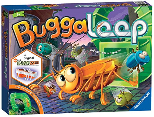 Ravensburger 21337 Buggaloop Juego para niños de 6 años y Carrera en la Tabla evitando el Hexbug Nano