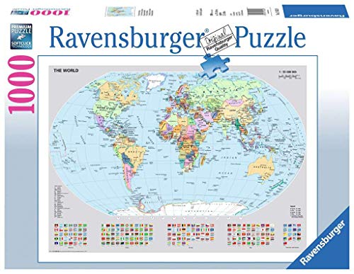 Ravensburger - Mapamundi político, Puzzle de 1000 Piezas (15652 8)