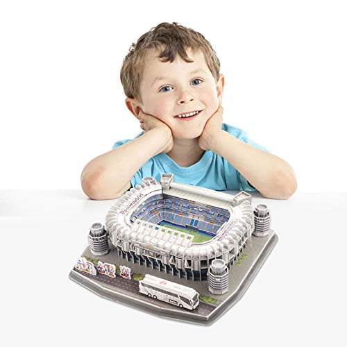Real Madrid Estadio Santiago Bernabéu, Puzzles 3D, maqueta para Construir del Estadio Santiago Bernabéu, Juegos Familiares, Juguetes de Montaje DIY para Adultos, niños, niños y niñas