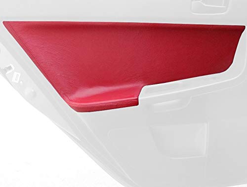 RedlineGoods insercion de Puertas traseras Compatible con Mitsubishi Lancer EVO X 2008-15 Alcantara Negra Costura Azul