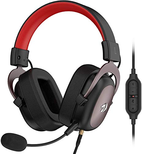 Redragon H510 Zeus - Auriculares Headset para Gaming - Audio de Alta Definición + Potentes Bajos - Cascos con Micrófono para PC, Móvil, PS4 - Sonido 7.1 + Software descargable