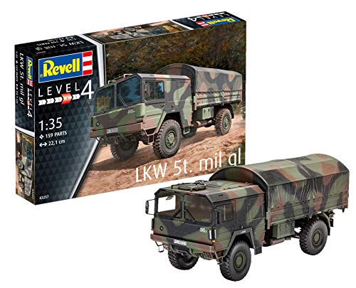 Revell-Monogram-Revell-LKW 5T. Mil GL (4 x 4 camión), Kit Modelo, Escala 1:35 (03257)