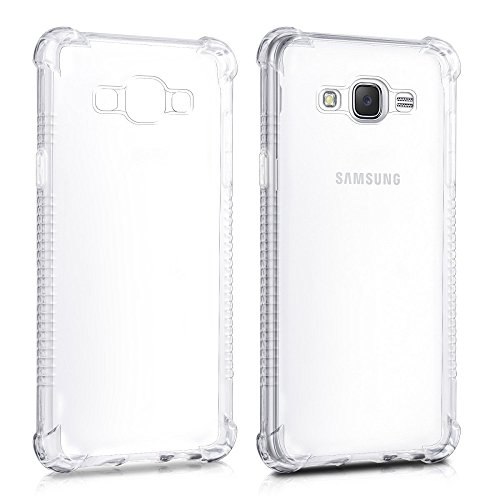 REY Funda Anti-Shock Gel Transparente para Samsung Galaxy J7 2016, Ultra Fina 0,33mm, Esquinas Reforzadas, Silicona TPU de Alta Resistencia y Flexibilidad, Anti Golpes