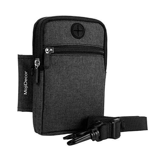Riñonera para cinturón de MojiDecor, funda para el móvil para smartphones de hasta 6,3 pulgadas, Samsung S7 edge, iPhone 7 plus, iPhone 6, Samsung Note 7, N5, N4, N6, negro Riñonera para cinturón de MojiDecor, funda para el móvil para smartphones de hasta 6,3 pulgadas, Samsung S7 edge, iPhone 7 plus, iPhone 6, Samsung Note 7, N5, N4, N6, negro