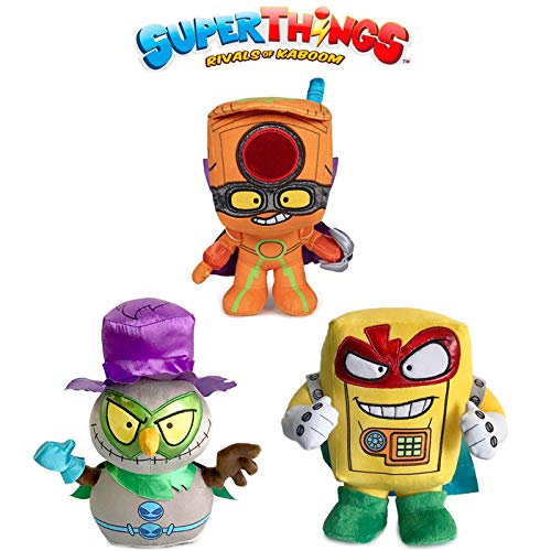 Rivals of Kaboom Peluche Superzings Hardlock, Oculus MAX, Dr. Frostikus. Peluche Original 20cm Peluche Superthings Secret Spies (NO Brillan EN LA Oscuridad)