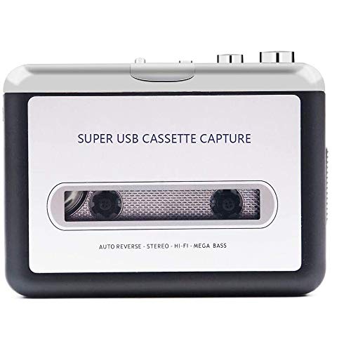 RMFC USB Convertidor Cinta a MP3 and Cassette Player, Walkman Reproductor de Cassette Portable Convierte los Cassettes de Audio a los Cassettes de MP3 Digitales - Compatible con Mac/PC