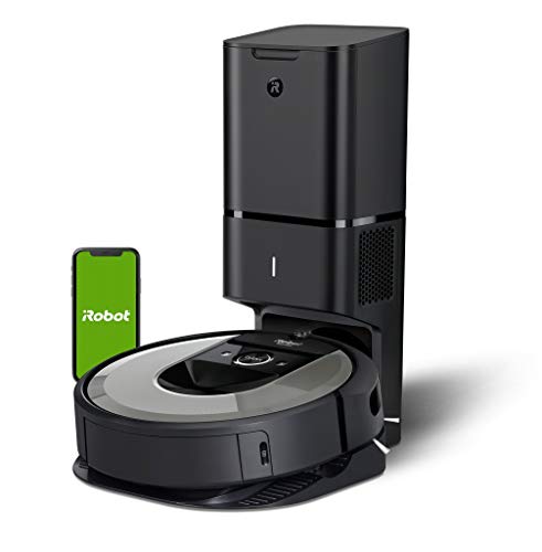 Robot aspirador iRobot Roomba i7+ (i7556) con Vaciado automático, Alta potencia, Para mascotas, Programa por habitación, Limpia por objeto, Sugerencias personalizadas, Compatible con asistentes voz