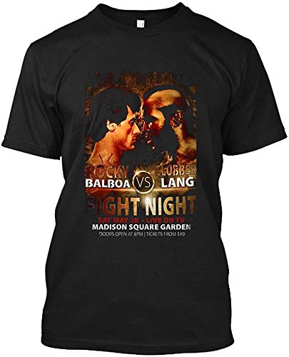 #Rocky #Balboa Vs Clubber Lang Fight Night Poster Movies Film Series Sports Movie T Shirt Gift tee for Men Women