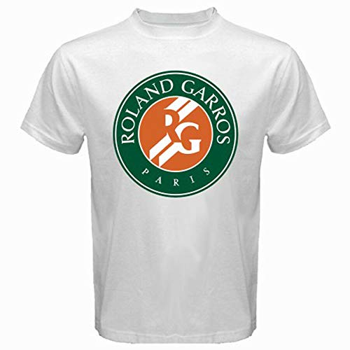 Roland Garros French Tennis Grand Slam Men's White T-Shirt Size S M L XL 2XL 3XL