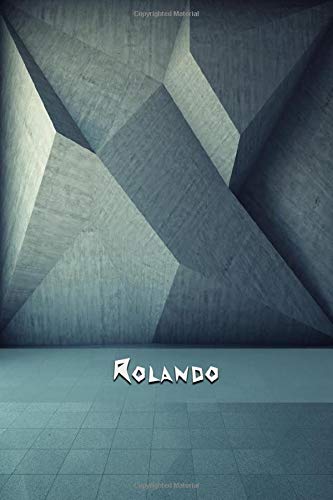 Rolando: Personalized Journal | Custom Name Journal – Personalized Name Journal - Journal for Boys - 6 x 9 Sized, 110 Pages - Personalized Journal for Boys - Custom Name Notebook – Grey Geodes Cover