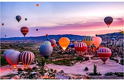 Rompecabezas Puzzle 1000 Piezas, Marvel Puzzle Paisaje de Globos Puzzle Educa Inteligencia Jigsaw Puzzles con Marco Puzzles de Suelo para Niños Adultos (Paisaje de Globos -2)