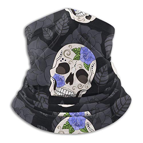 Rosas y Calaveras Calentador de Cuello Polaina Bufanda Tocado de Cuello Bufanda a Prueba de Viento para Clima frío Turbante Rosas y Calaveras Calentador de Cuello Polaina Bufanda Tocado de Cuello Bufanda a Prueba de Viento para Clima frío Turbante