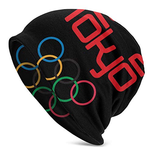 rouxf Gorro de punto negro para hombre adulto divertido de los Juegos Olímpicos de Tokio 2020