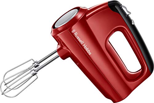 Russell Hobbs Desire - Batidora de varillas (350 W, Batidora Repostería, 2 Varillas y 2 Ganchos, Rojo) - ref. 24670-56