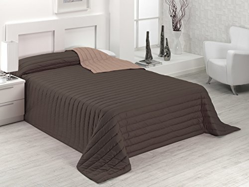 SABANALIA - Colcha Bicolor Multiuso Tutto (Disponible en Varias Medidas y Colores) - Cama 150, Chocolate/Tierra SABANALIA - Colcha Bicolor Multiuso Tutto (Disponible en Varias Medidas y Colores) - Cama 150, Chocolate/Tierra