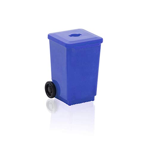 Sacapuntas con Depósito Divertido en Forma de Contenedor Basurero Manual y con 1 Agujero Ideal para Niños, Niñas y Adultos para el Cole, Escuela o Oficina (Azul) Sacapuntas con Depósito Divertido en Forma de Contenedor Basurero Manual y con 1 Agujero Ideal para Niños, Niñas y Adultos para el Cole, Escuela o Oficina (Azul)